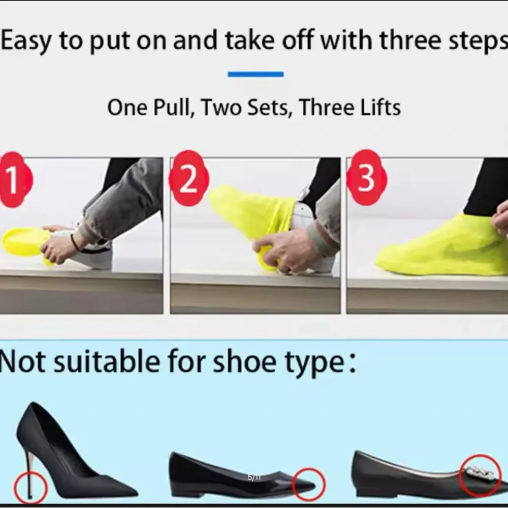 STAY DRY WITH THESE‎ WATERPROOF SHOE COVERS